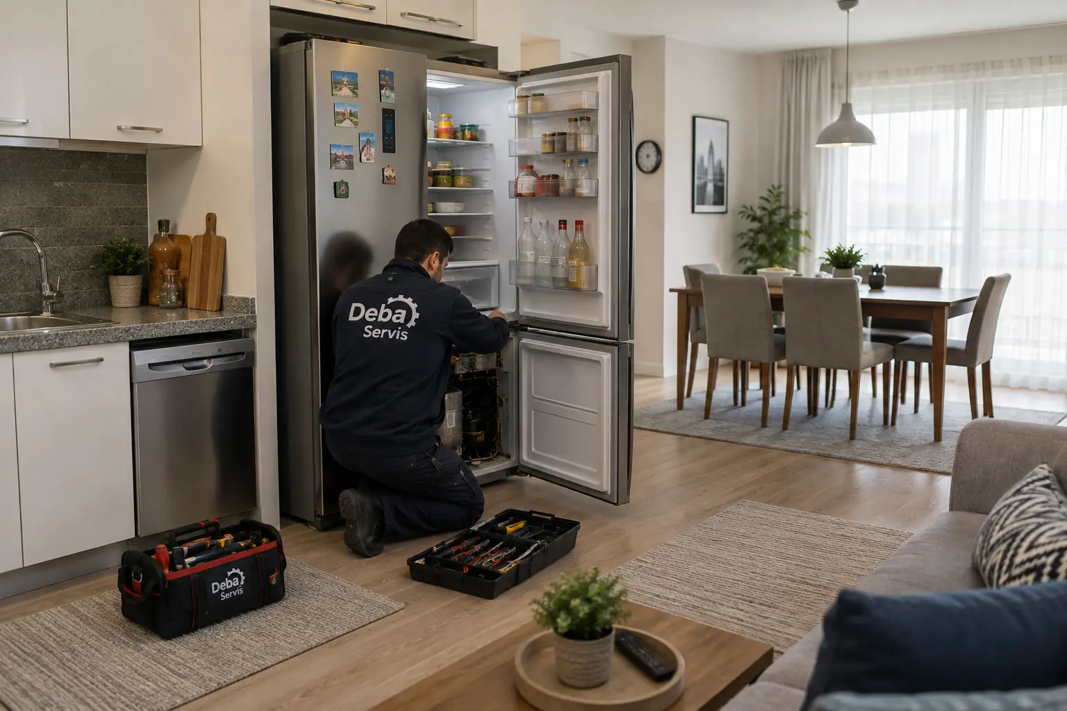 Buzdolabı soğutma kontrolünü temsil eden cihaz görseli